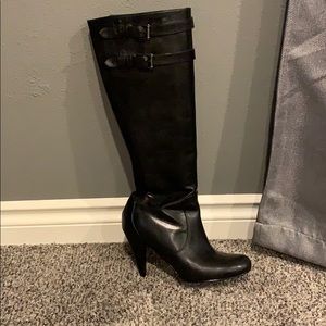 Cole Haan Nike Air black buckle boots